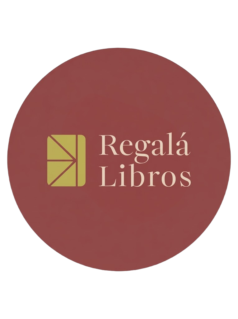 Usa la imagen subida del logotipo circular de Regalá Libros. Conserva exactamente el círculo rojo, el símbolo dorado y el texto “Regalá Libros”, eliminando únicamente el fondo de cuadrícula exterior transparente.